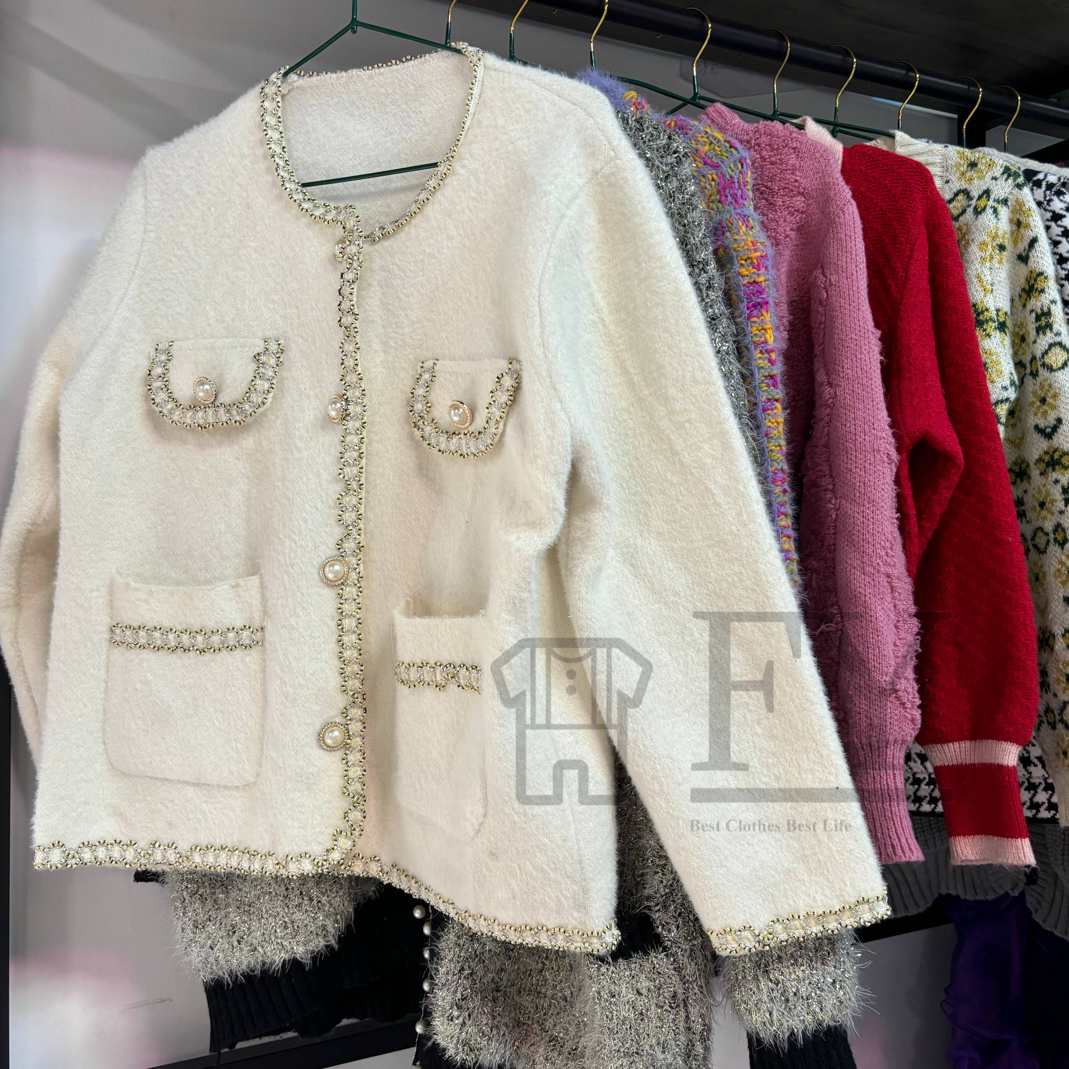 FengYang Thick Cardigan Sweater for Women Used Clothes for Bales Adult Women Men Children Grade A Factory Outlet