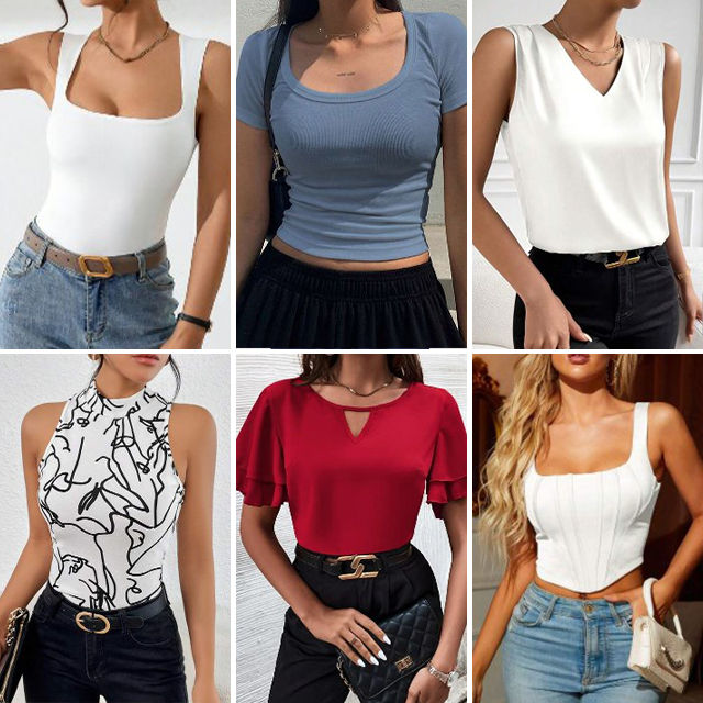 Summer miscellaneous women's printed clothing fashionable slim fitting clothing mixed clothing random shipment