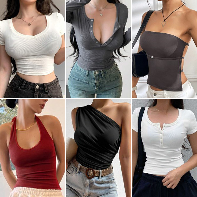 Summer miscellaneous women's printed clothing fashionable slim fitting clothing mixed clothing random shipment