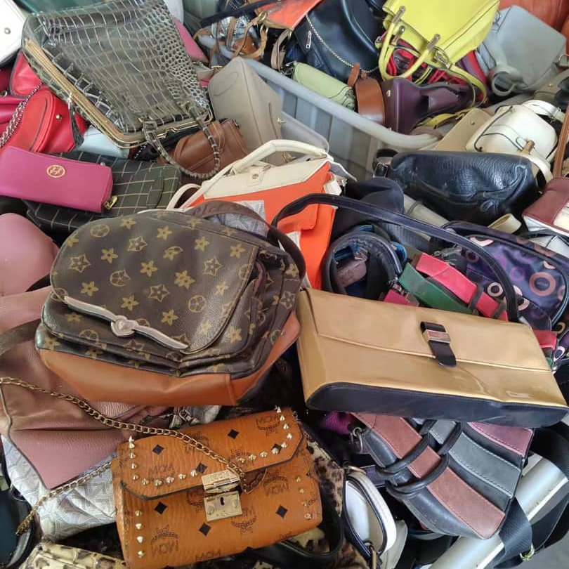 High Quality Wholesale Used Woman Leather Handbags Shoulder Second Hand Tote Ladies Used Bags