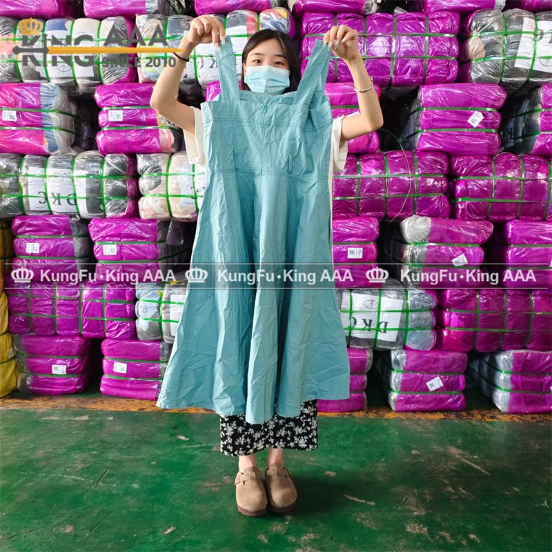 KINGAAA summer ladies dress used clothes premium used women dress second hand sack dress china used clothes in bale