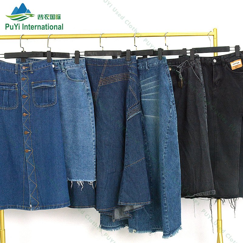 branded women denim jeans skirt bundle second hand clothes usa bales mixed clothing used clothes from uk bales for ladies