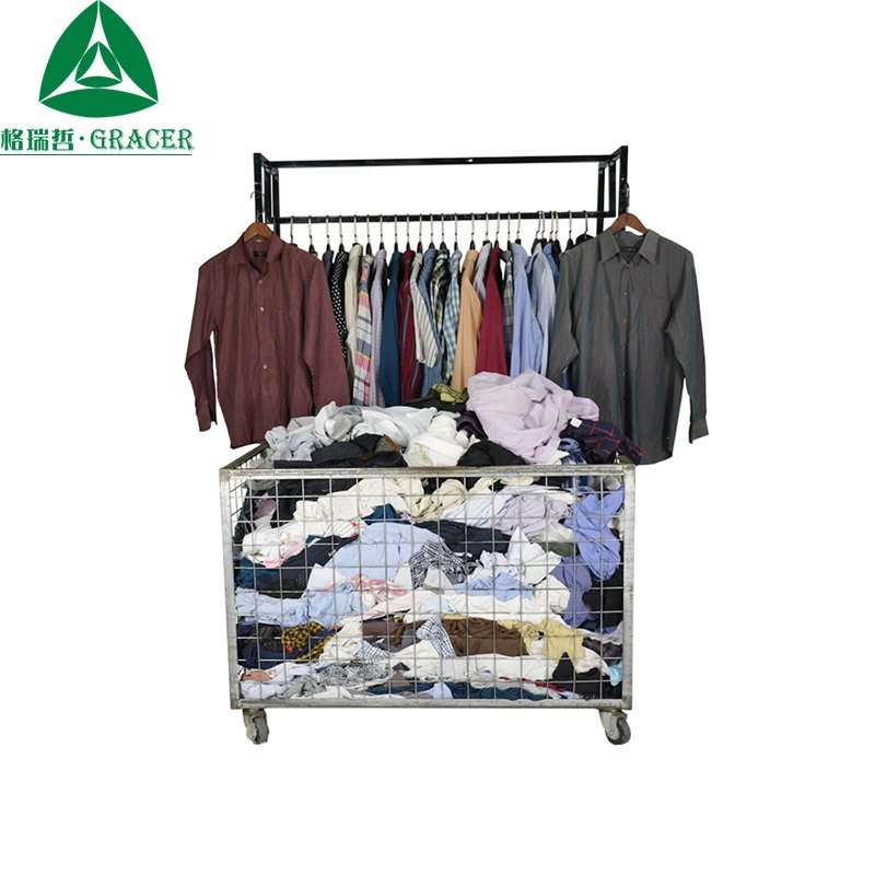 Second hand Stock Brand Used Clothes Bales Mix Style Warehouse clothing men long shirt summer mix used clothing