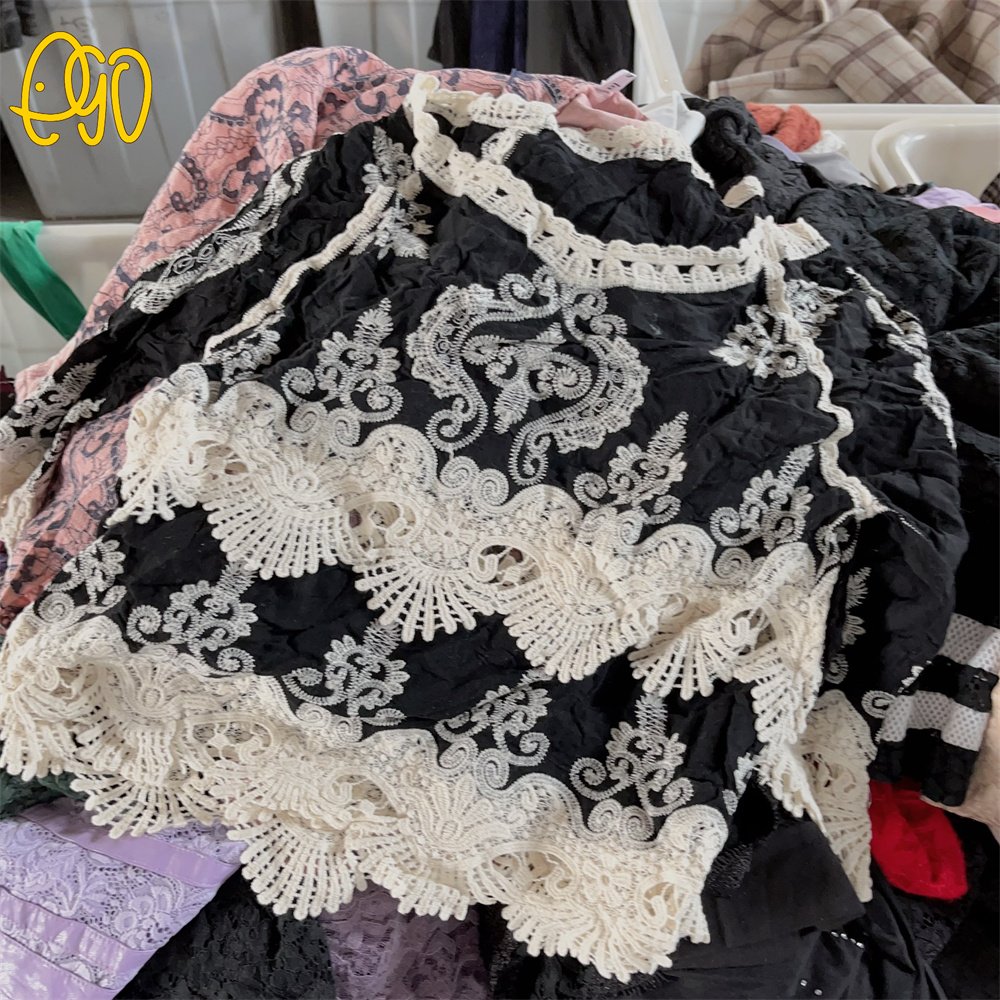 Used Women Top Lace Clothes Second Hand Lace Top Wholesale Used Winter Clothes Used Women Tops Used Girl Clothes in Bales