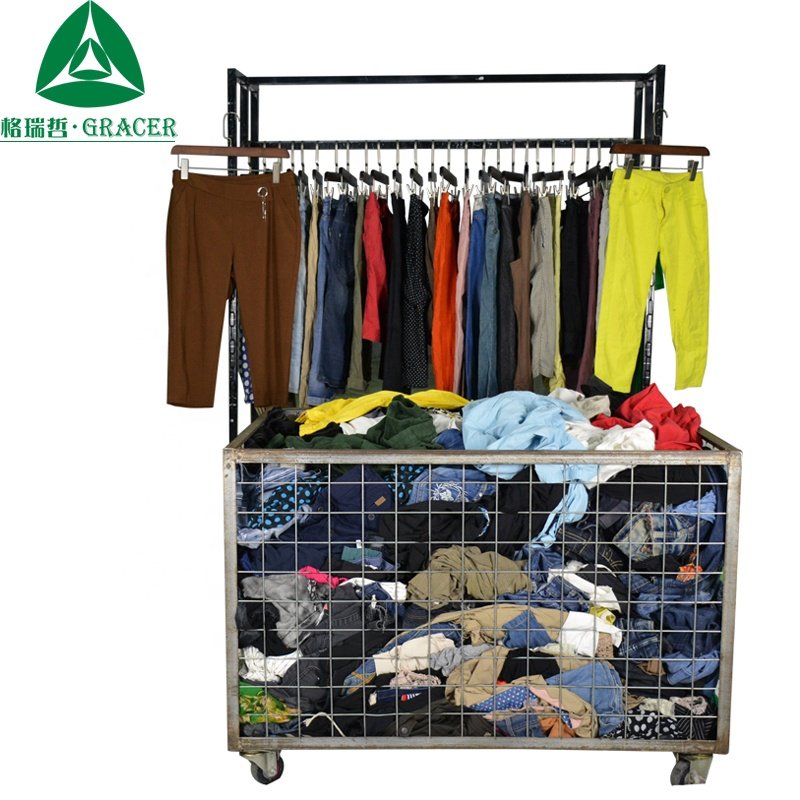 Container Wholesale Women Used Clothes Bales Second Hand Designer Clothes Used Clothing Market