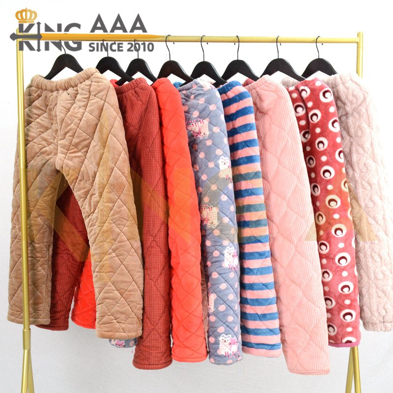 Wholesale Nightgown Pajamas Sleepwear Ladies Warm Sleepwear Second Hand Clothing Used Sleepwear Bedroom Home Clothes