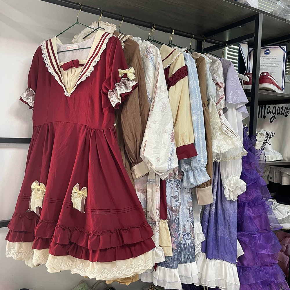 Wholesale second-hand ladies Lolita Japanese style Lolita used women dress used clothing