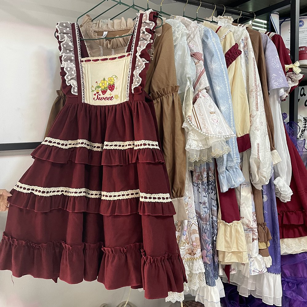 Wholesale second-hand ladies Lolita Japanese style Lolita used women dress used clothing