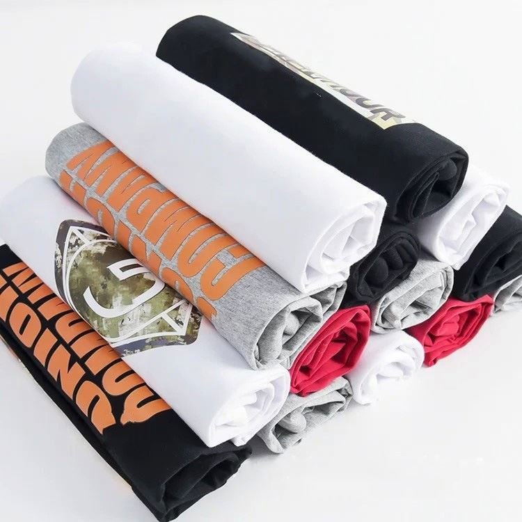 New High quality Hot selling men's hip-hop T-shirts good quality loose short-sleeved T-shirts wholesale