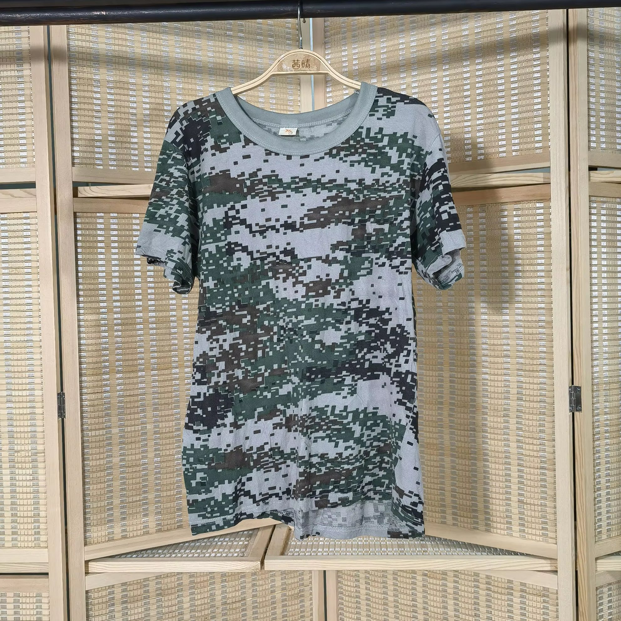 Wholesale Quick Dry Breathable Loose Round Neck Used Camouflage T-shirt Second Hand Clothes