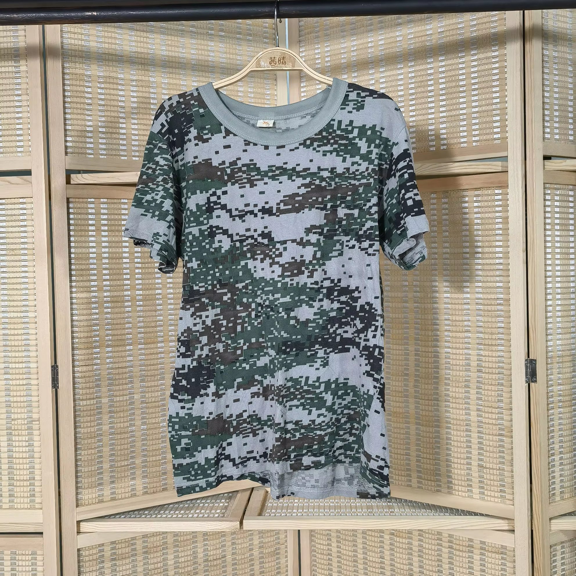 Wholesale Quick Dry Breathable Loose Round Neck Used Camouflage T-shirt Second Hand Clothes