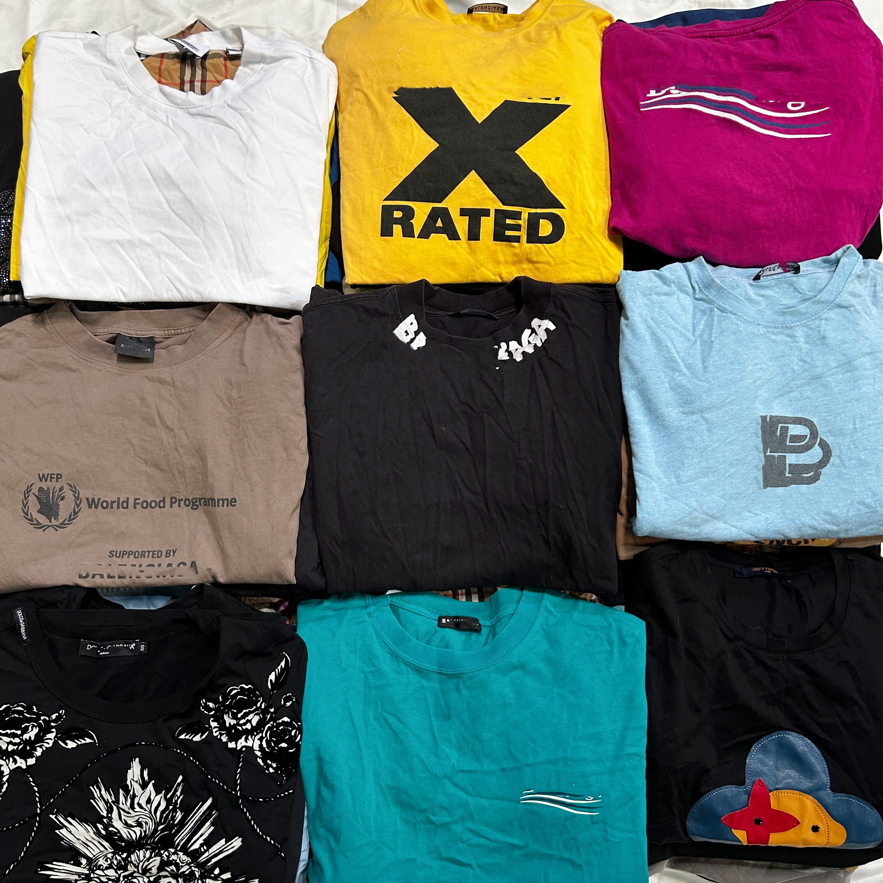 C02 used branded t-shirt wholesale second hand luxury brand clothes ukay clothing in bale vintage shirts