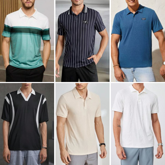 Wholesale summer mixed high-quality polyester golf printed men's polo shirts sports cotton polo shirts randomly shipped