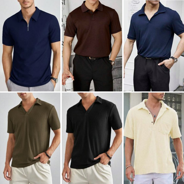 Wholesale summer mixed high-quality polyester golf printed men's polo shirts sports cotton polo shirts randomly shipped
