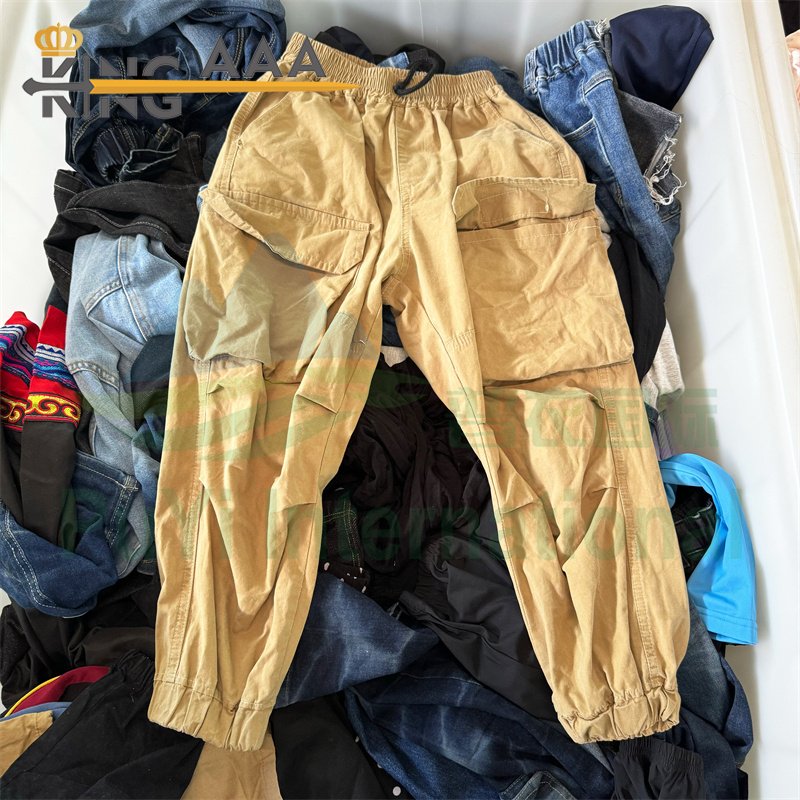 KINGAAA second hand clothes children bales used clothes kids pants for teenagers boys