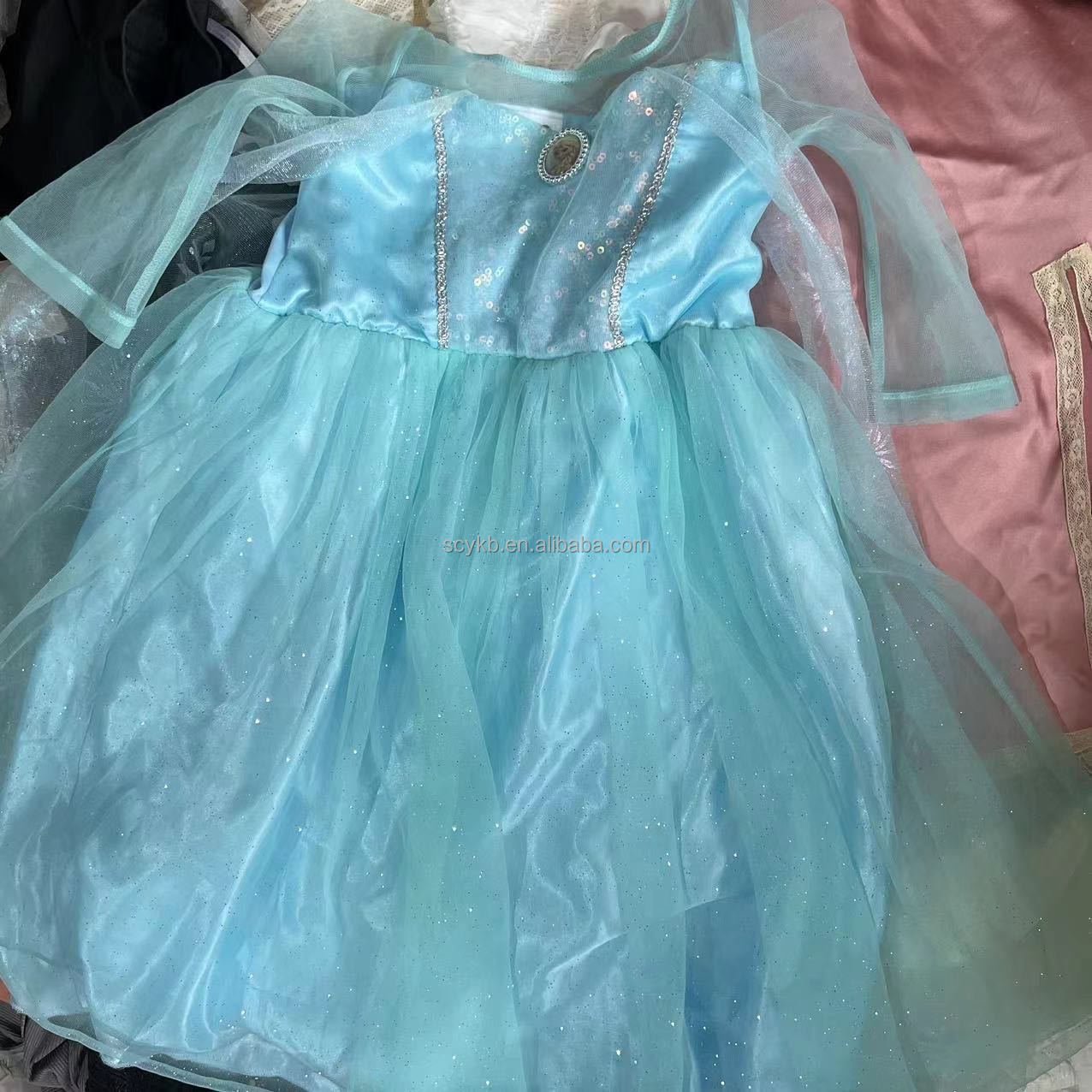 C06 Used clothes children dress pretty color wholesale mixed color in bale second hand assorted bulk kid skirts