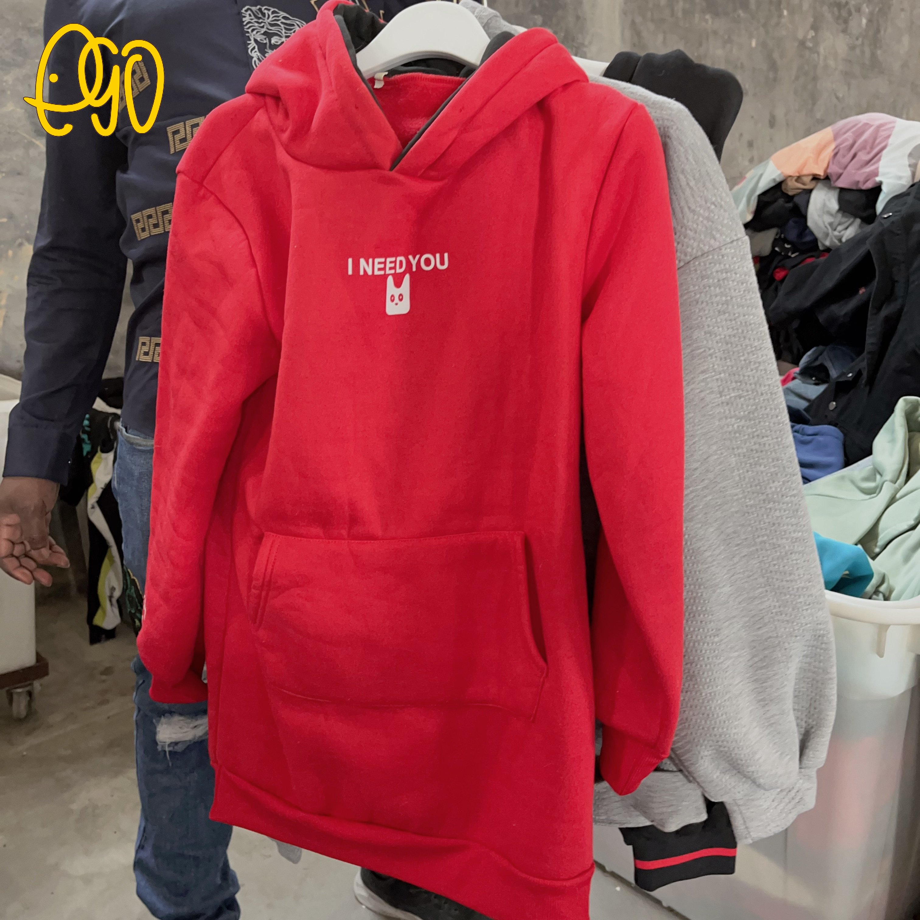 used clothes for men Bulk Second Hand Winter Men Hooded Sweatshirt Used Hoodies Sweaters thrift Clothes For Ladies Branded Bale