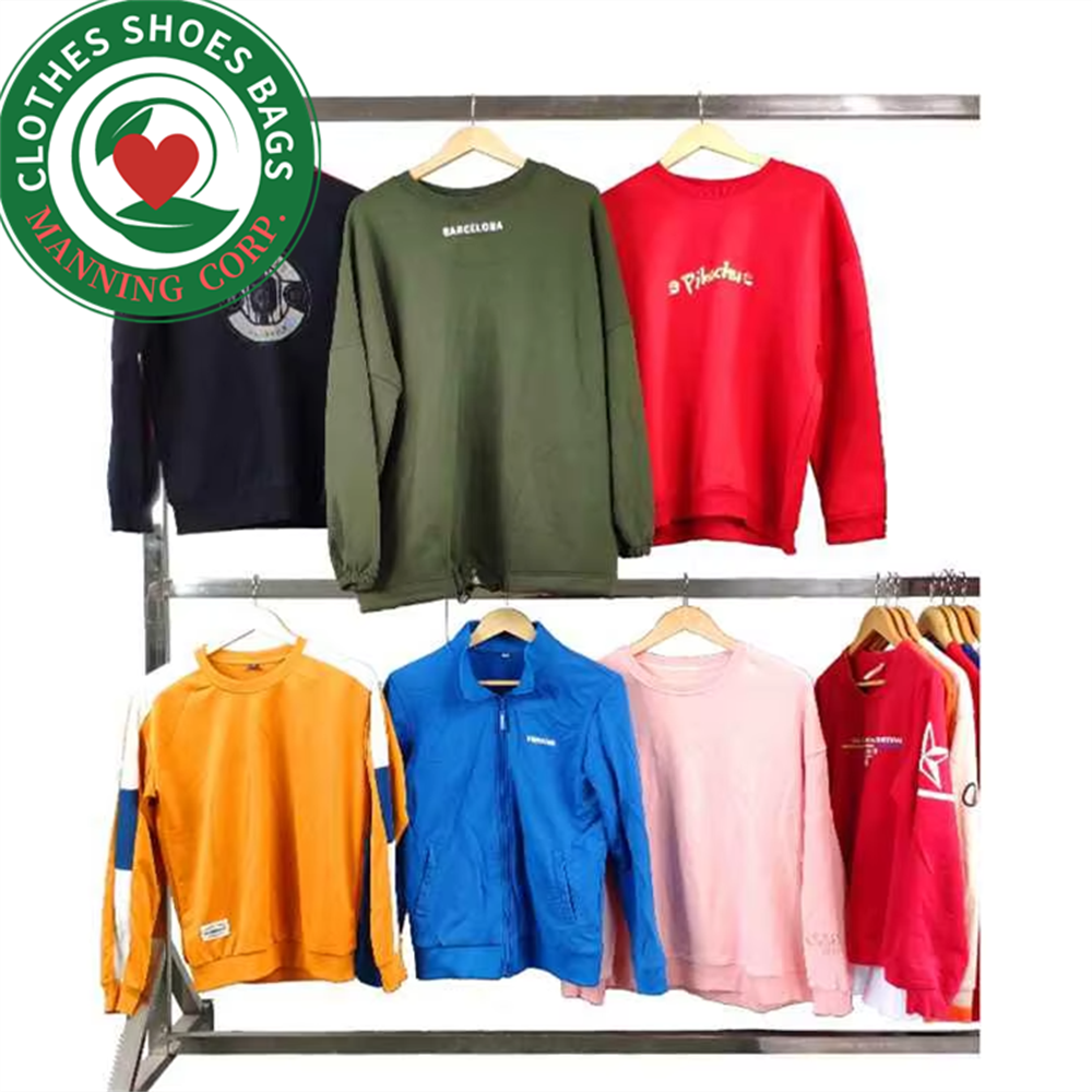Manning used brand clothes bales crewneck second-hand international branded hoodies top quality thrift original hoody in bundle