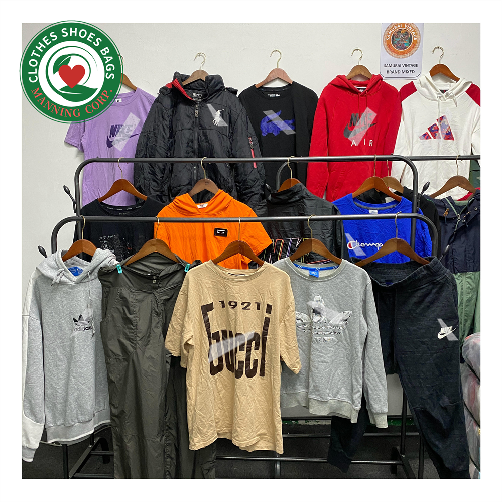 Manning used brand clothes bales crewneck second-hand international branded hoodies top quality thrift original hoody in bundle