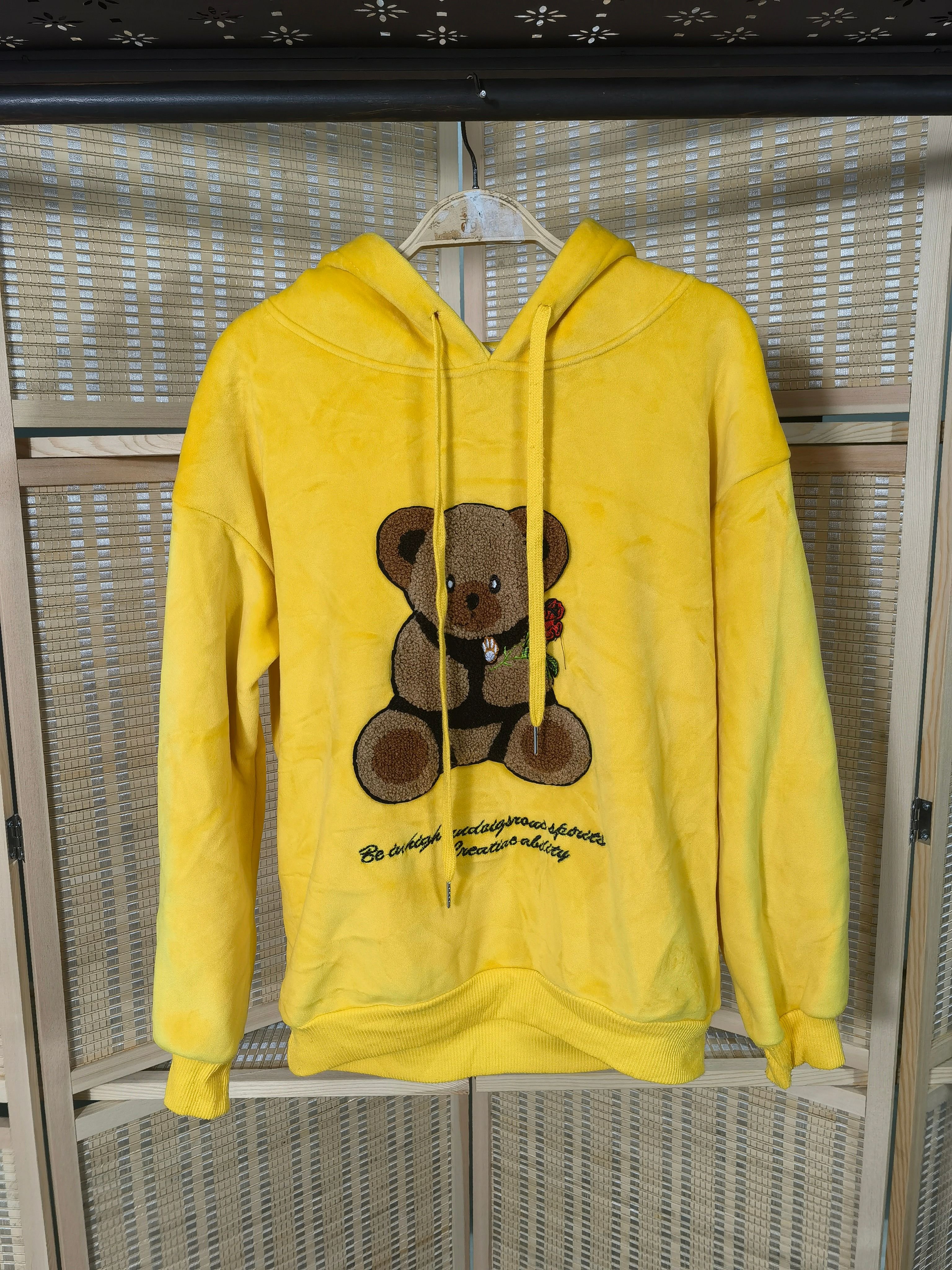 Wholesale High Quality Fashion Casual Sports Second Hand Gold Velvet Sweatshirt Used Clothes