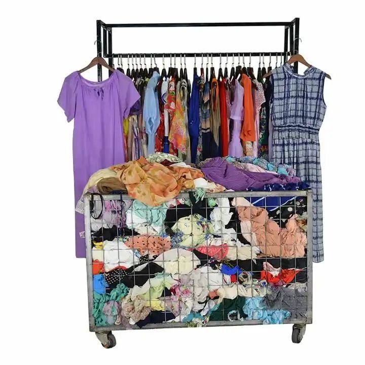 Clothing inventory second-hand clothing wholesale luxury brand tops skirts pants t-shirts women's export source package