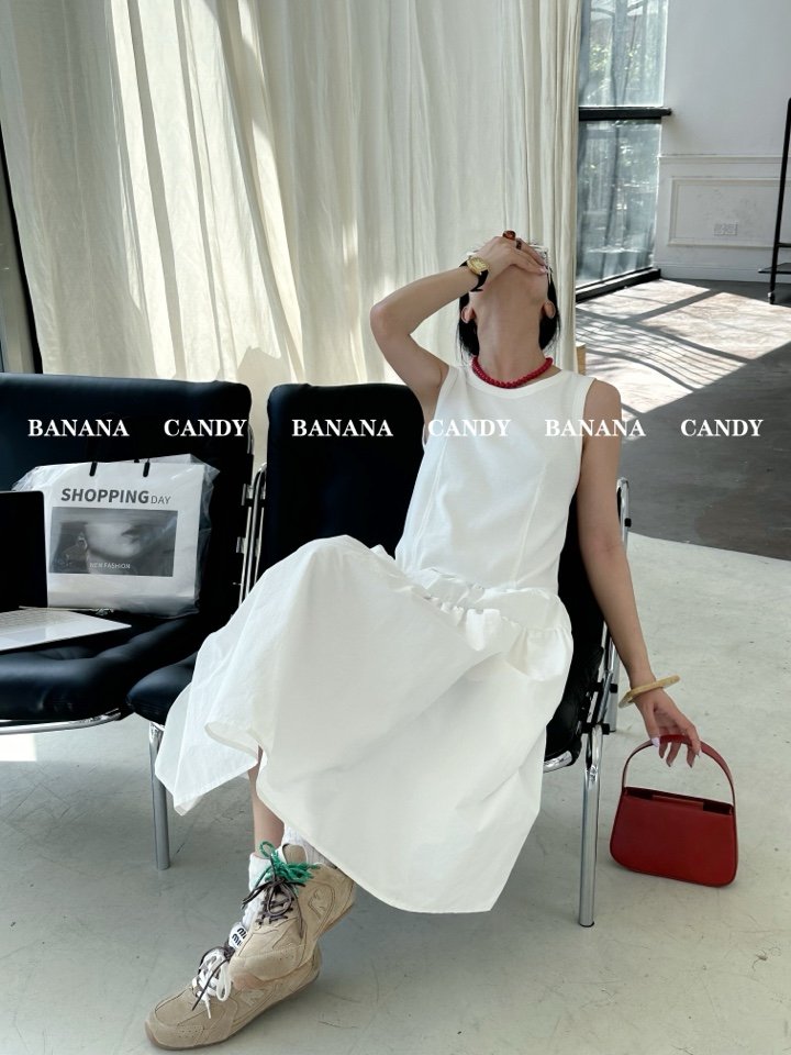 Wholesale Fashion Womens Dresses Ladies Dresses in Stock Sleeveless Ruffle Loose for Casual OEM 2024 Summer 1 Piece Natural