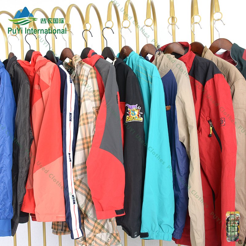 thin men's jacket mixed used clothes wholesale men coat bales mixed used clothing