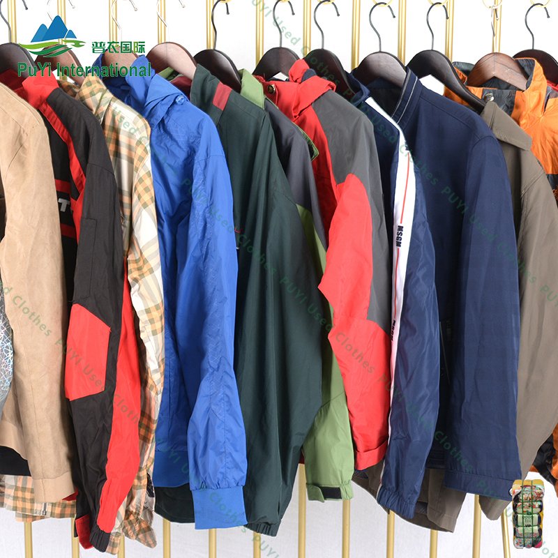 thin men's jacket mixed used clothes wholesale men coat bales mixed used clothing