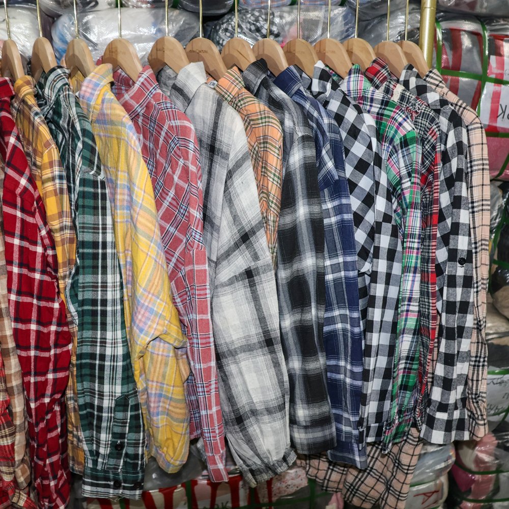 UKAY Premium Adult Flannel Shirt Trendy Summer Top for Mixed Bale High Quality Second Hand Clothes Used Clothing