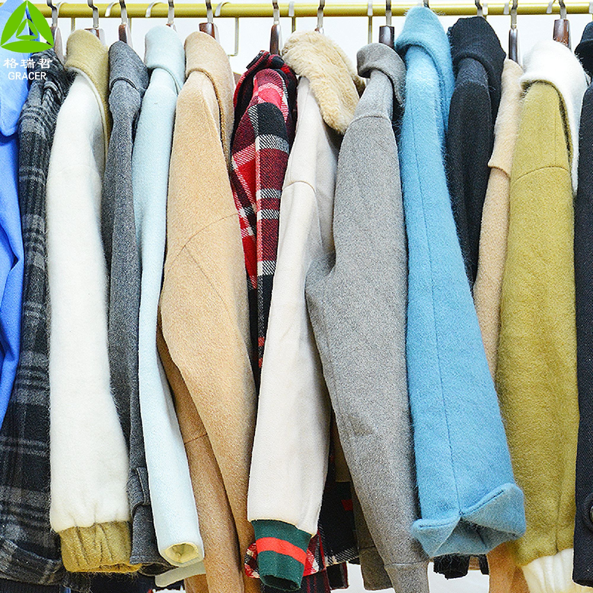 Used Winter Clothes Worsted Coat Premium Second Hand Women Clothes Winter Jacket for Women Adults Winter Clothing Bundle 45kg
