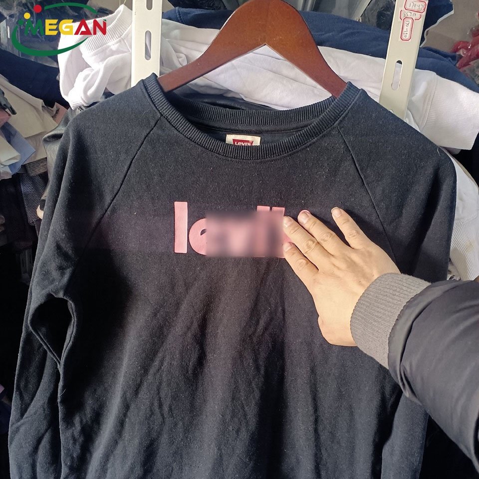 Megan Korean Long Sleeve Used Hoodies Bales Male Used Crewneck Sweatshirt Clothes