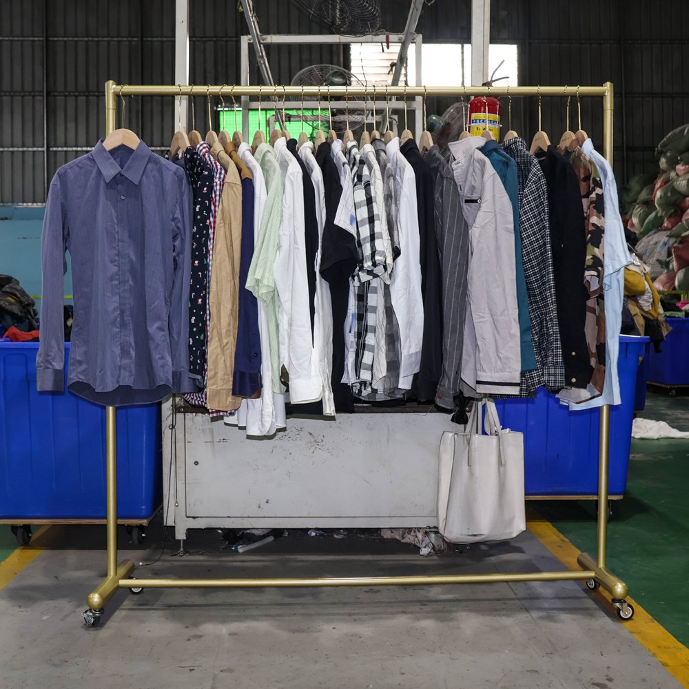 High Quality Premium Vintage Men Shirt Cotton Second Hand Summer Top Ukay Bale Trendy Used Clothes for Adults