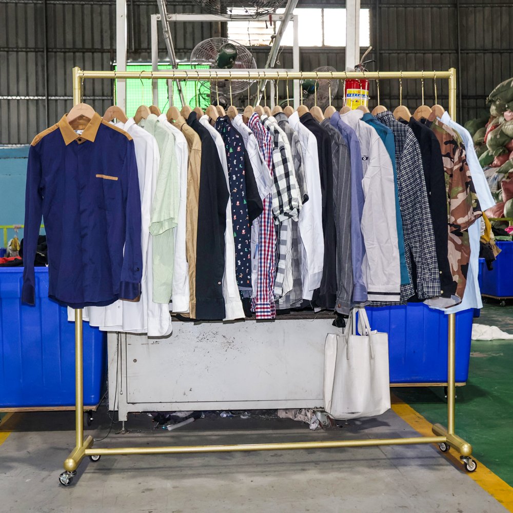 High Quality Premium Vintage Men Shirt Cotton Second Hand Summer Top Ukay Bale Trendy Used Clothes for Adults