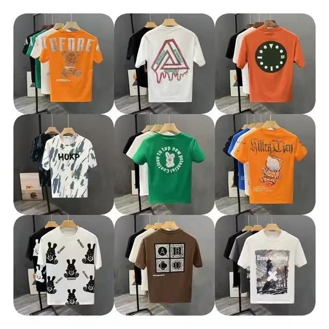 Fashion Printed Summer T-Shirt Casual Round Neck Loose Top Wear Boy Men Short Sleeve Cotton T-Shirt