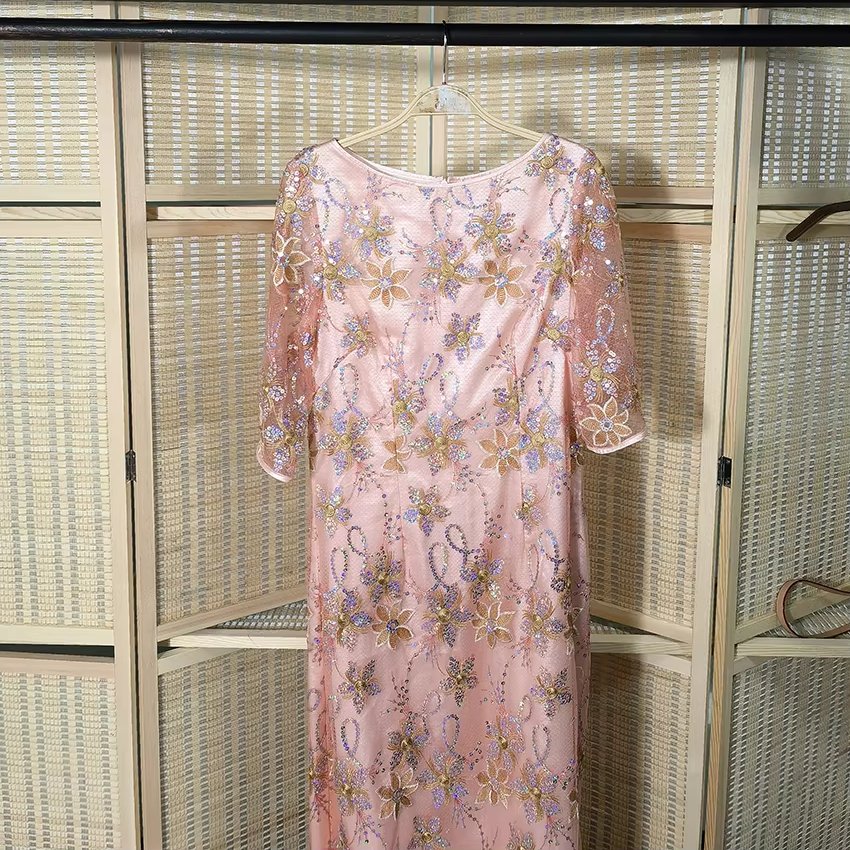 Wholesale High Quality Chinese Dress Elegant Silk Satin Second Hand Cheongsam Used Clothes