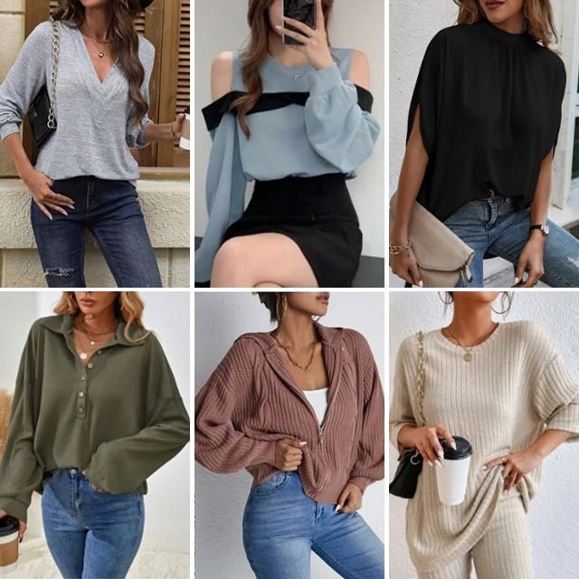 Hot selling pattern standing collar women's sweater wholesale clothing women's pullover Used jacquard knitted sweater