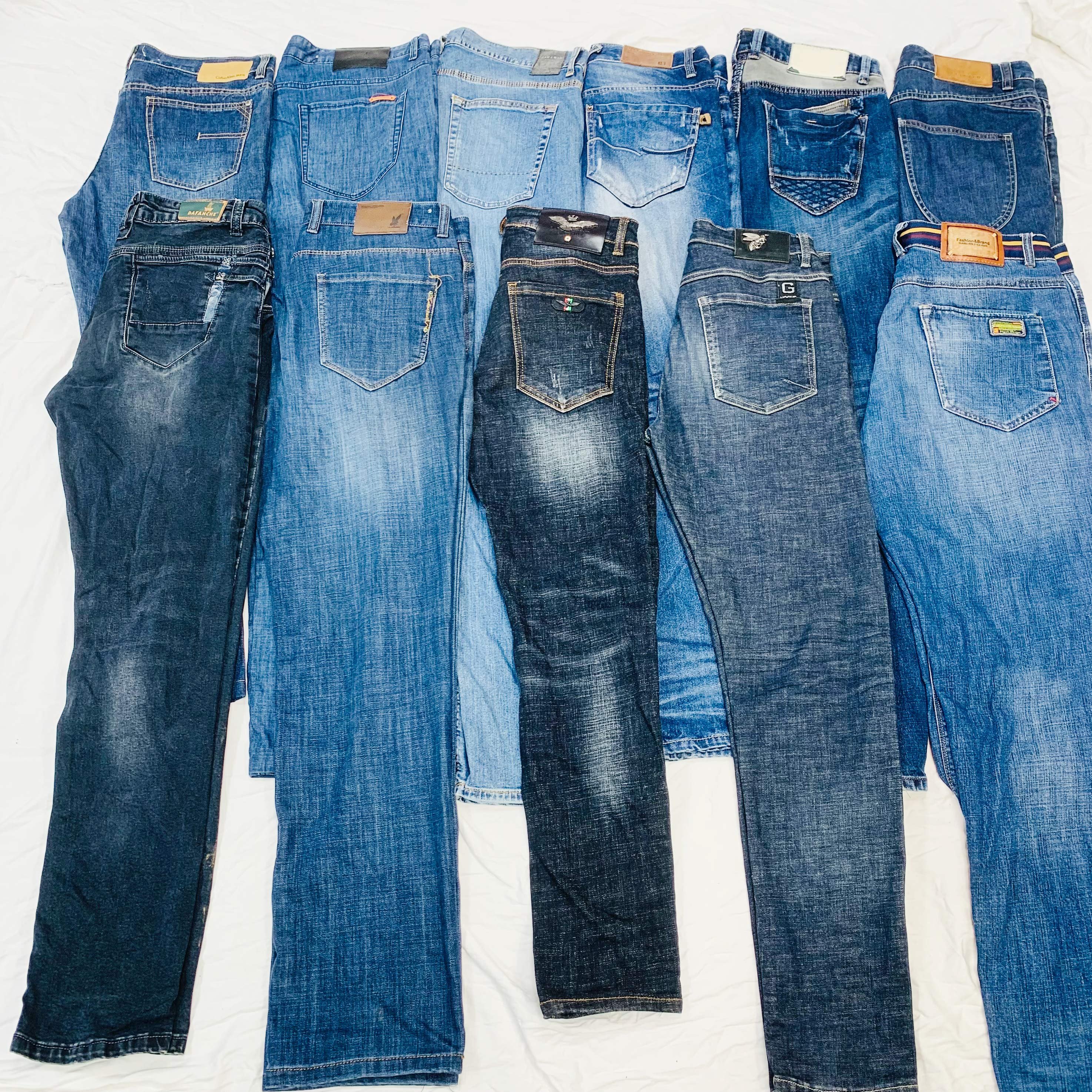 Wholesale second hand used clothes jeans trousers for men high quality and second hand used boyfriend jean