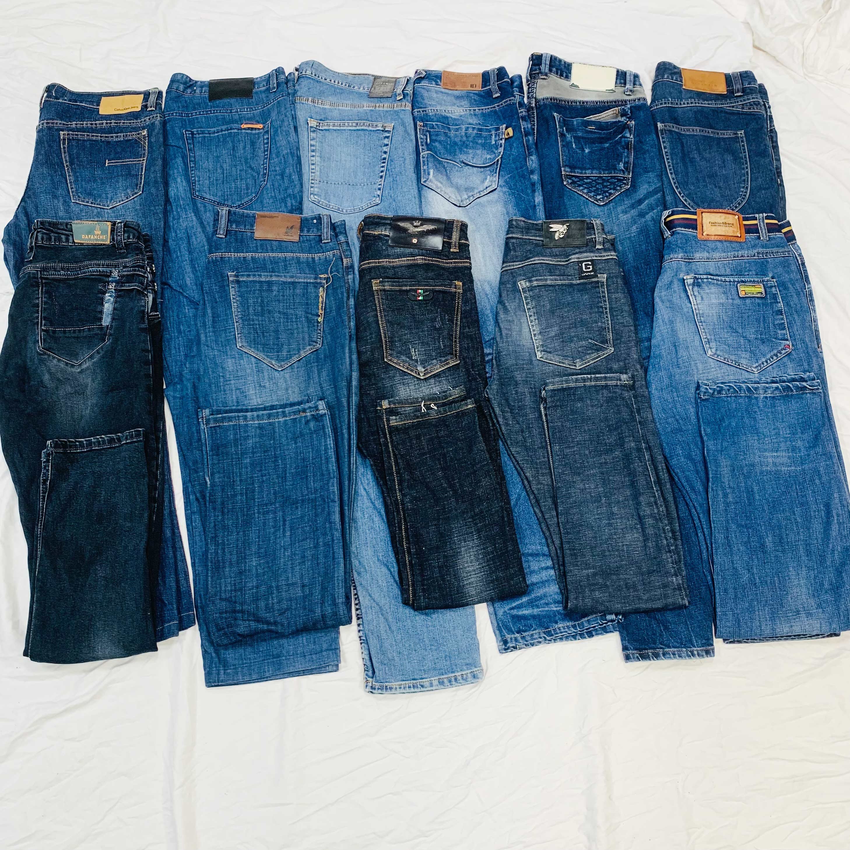 Wholesale second hand used clothes jeans trousers for men high quality and second hand used boyfriend jean