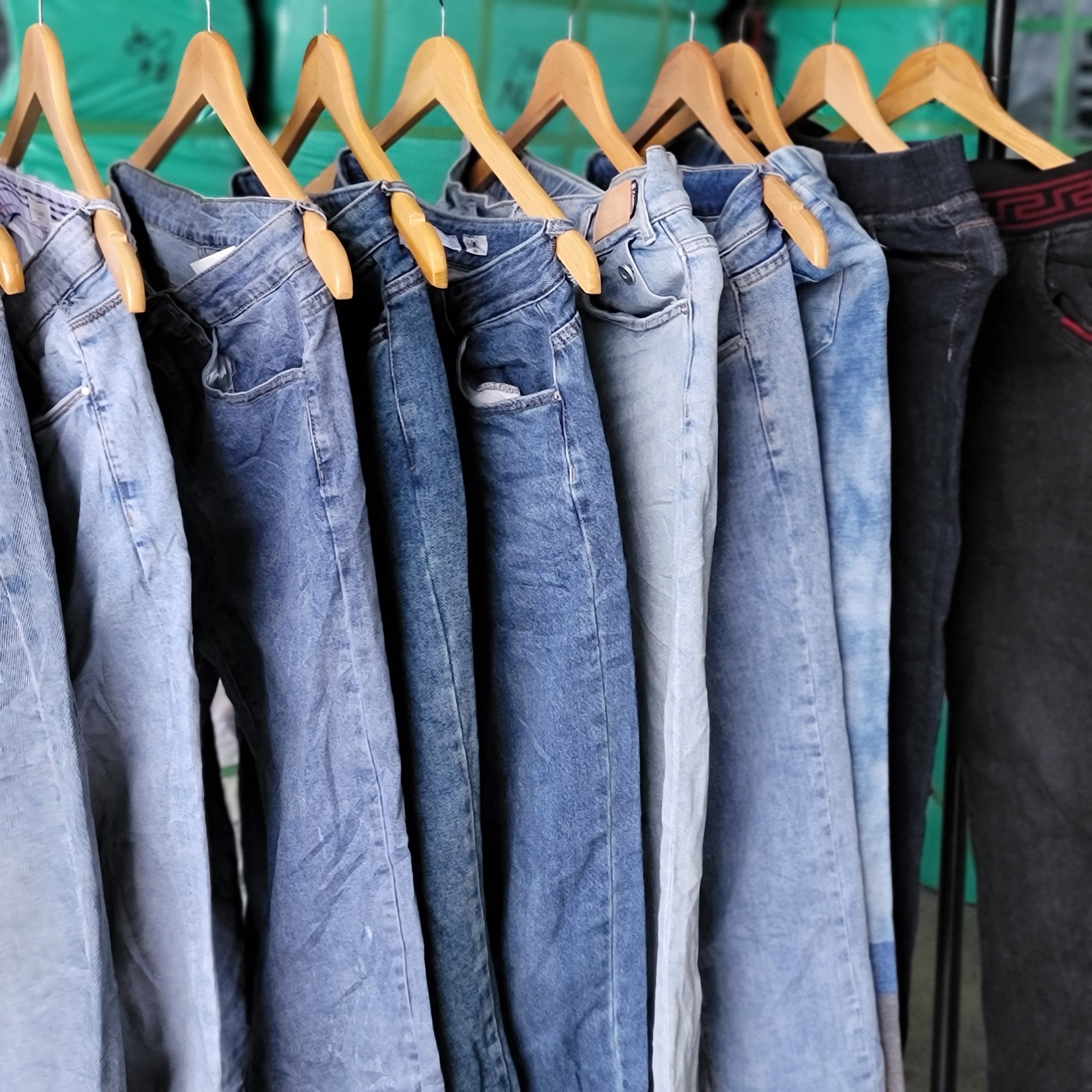 Hot Sale Fashion Women Casual Used Clothing Pencil Denim Jeans Pants Second-Hand Ladies Jeans Pants