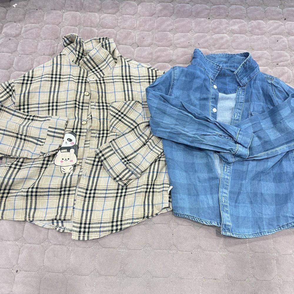 Wholesale mixed used children's shirts inventory summer children's cartoon printed casual clothing style random shipment