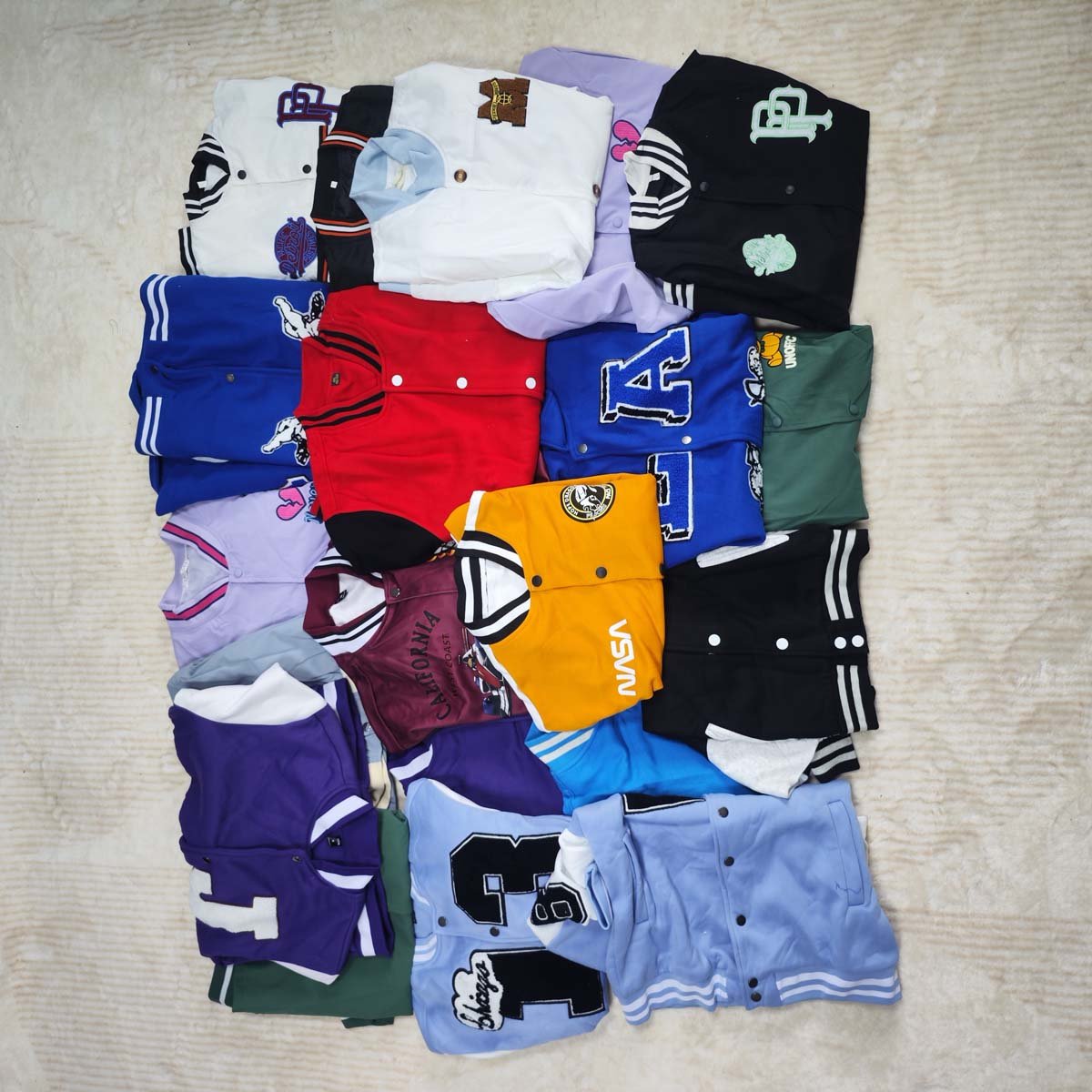 Men's and Boy's Branded Sweatpants and Baseball Hoodie Jackets Stock Lot Surplus Apparels In Bulk