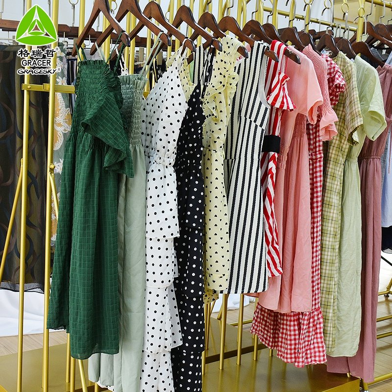 Hot Sale in Dubai Fashion Ladies Cotton Dress High Quality Second Hand Clothes