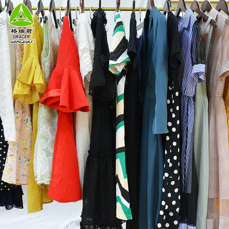 Hot Sale in Dubai Fashion Ladies Cotton Dress High Quality Second Hand Clothes