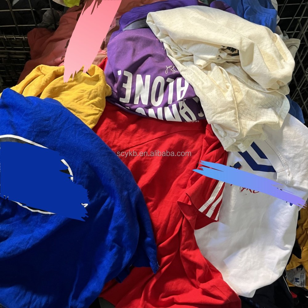 Wholesale used second hand sport brand T-shirts for unisex in good conditions Apparel Stock wholesale Stock Lot cheap price