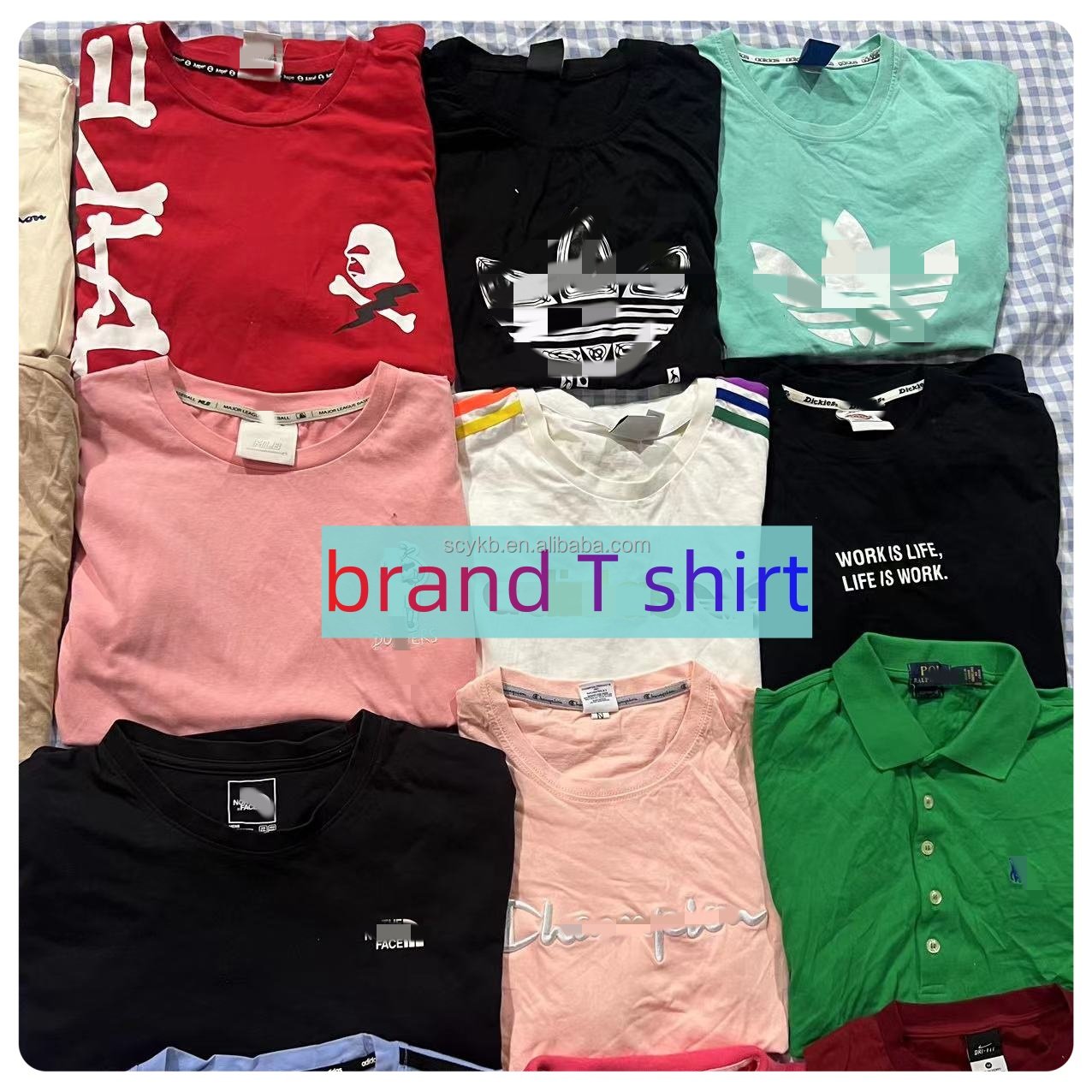 Wholesale used second hand sport brand T-shirts for unisex in good conditions Apparel Stock wholesale Stock Lot cheap price