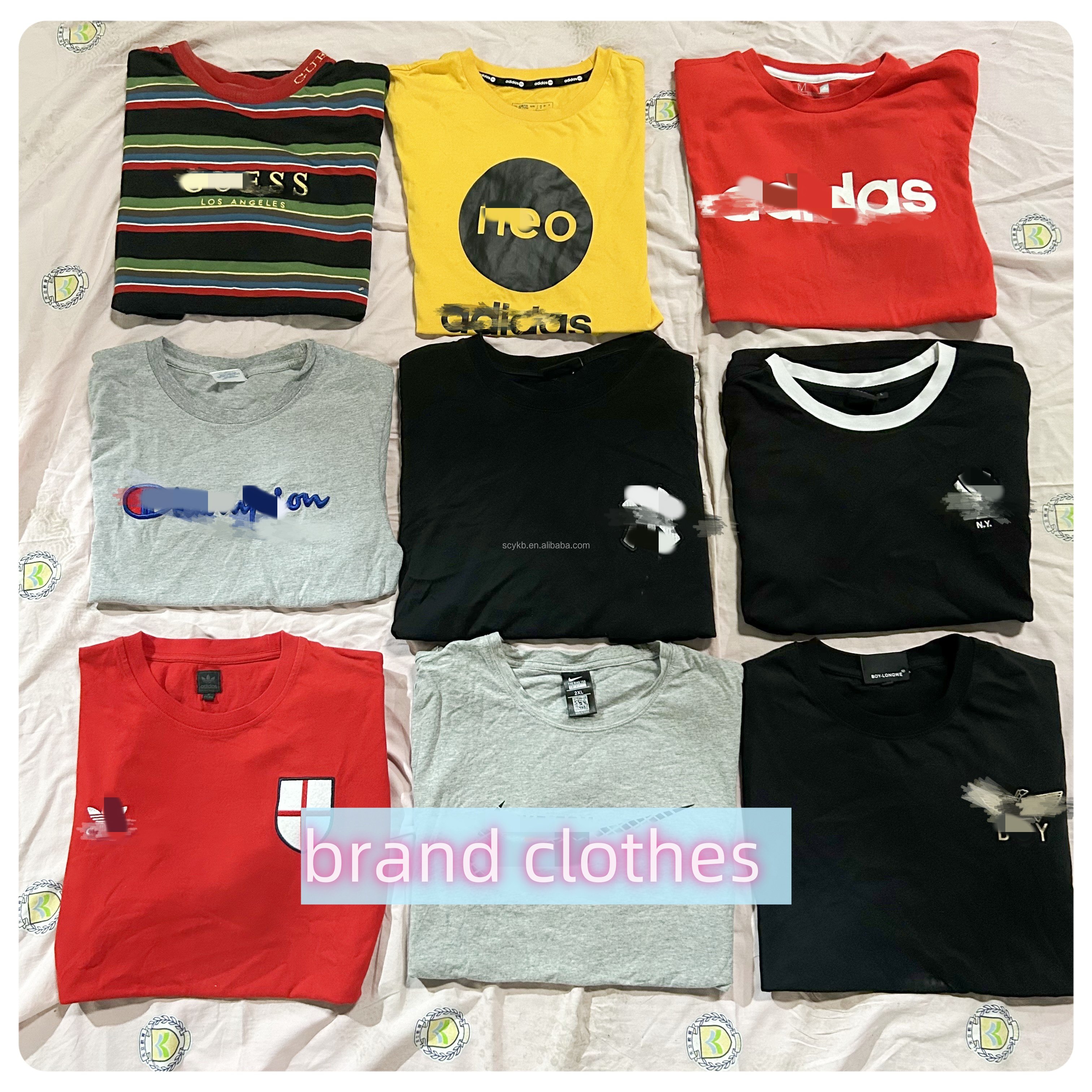 Wholesale used second hand sport brand T-shirts for unisex in good conditions Apparel Stock wholesale Stock Lot cheap price