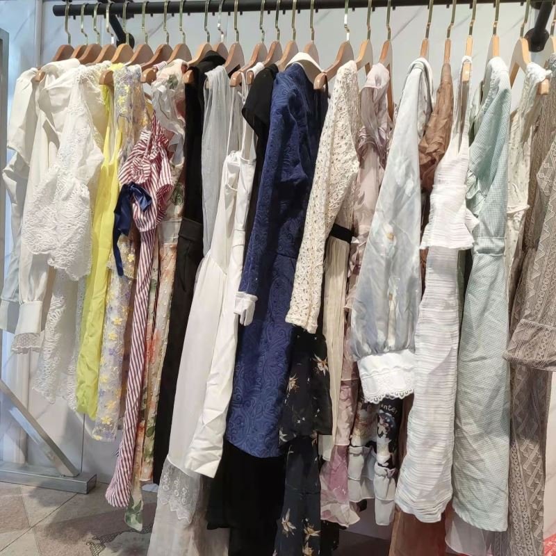 Choosing clothes one by one in the live shirts shorts crop tops dress everything