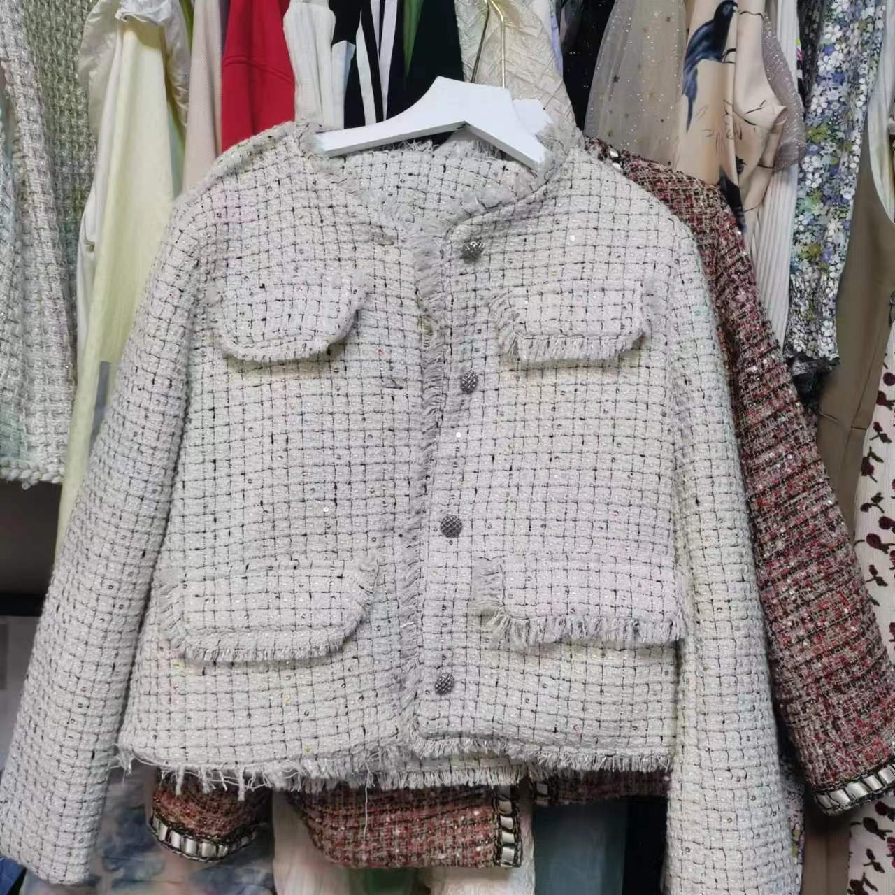 2024 women's suit jacket High quality second-hand women's twill tweed jacket used clothes bales