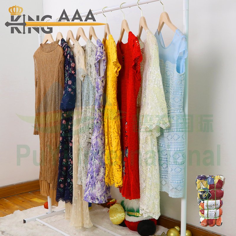 Zaozhuang used clothes wholesale women long dress premium dress second hand clothing ladies used clothes