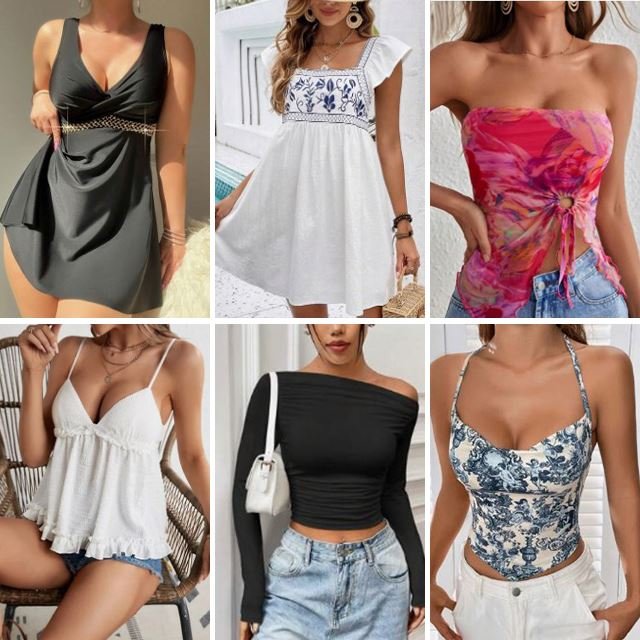 Wholesale summer women's clothing hot selling fashion loose sexy casual t-shirt dress top suspender mix match random shipment